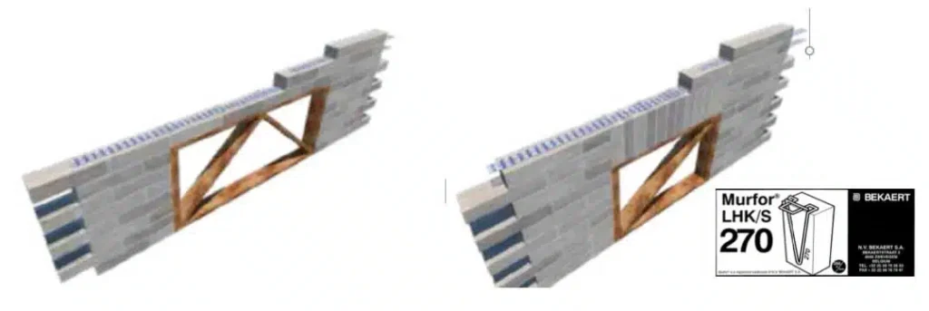 Utilisation du renfort de maçonnerie pour les linteaux